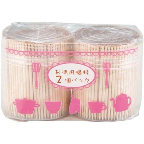 爪楊枝 お徳用 全長6cm 約440本×2個入 (100円ショップ 100円均一 100均一 100均)