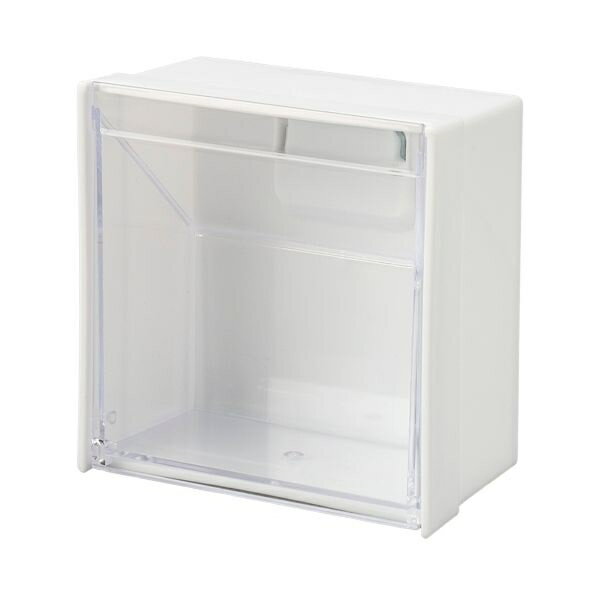 マグネットスイングケース ホワイト 8．5×4．8×高さ8．5cm (100円ショップ 100円均一 100均一 100均)