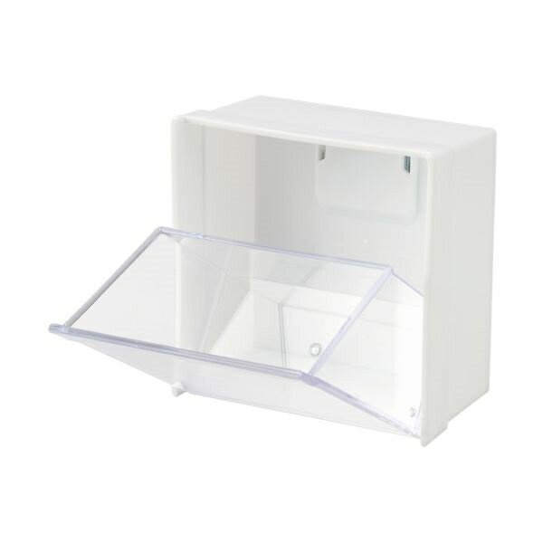 マグネットスイングケース ホワイト 8．5×4．8×高さ8．5cm (100円ショップ 100円均一 100均一 100均)