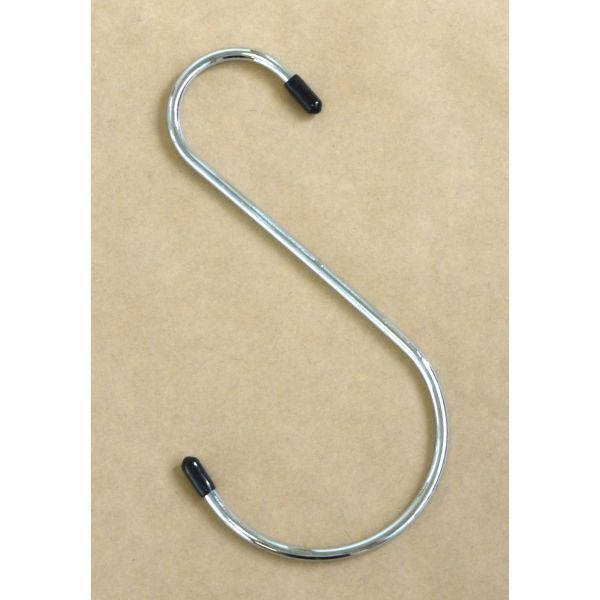 S字フック クロムメッキ加工 19．5×9．8×線径0．5cm (100円ショップ 100円均一 100均一 100均)