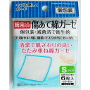 傷あて綿ガーゼ 滅菌済 個包装 タイプ3 Sサイズ（5×5cm） 6枚入 (100円ショップ 100円均一 100均一 100均)