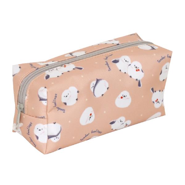 シンプルポーチ ボックス型 エブリィアニマル 7．5×15×マチ5．5cm ［色柄指定不可］ (100円ショップ 100円均一 100均一 100均)