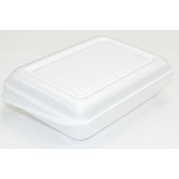 フードパック 発泡スチロール製 中サイズ（19×12．7×高さ3cm） 3枚入 (100円ショップ 100円均一 100均一 100均)