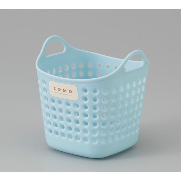 収納バスケット コモ 角型 ブルー ミニサイズ（11×10×高さ11cm） (100円ショップ 1...