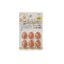 プラフックミニ 丸型 ブラウン 2×3×奥行1.5cm 6個入 (100円ショップ 100円均一 100均一 100均)