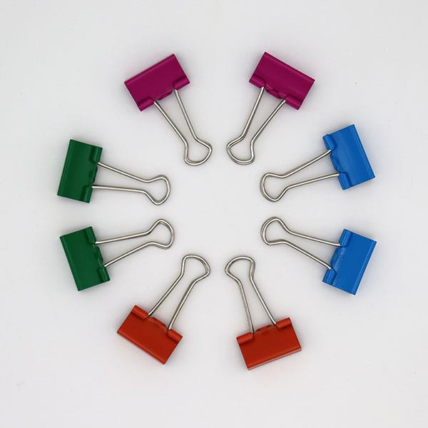 ダブルクリップ カラー 小サイズ（クリップ幅1．9cm） 16個入 (100円ショップ 100円均一 100均一 100均)