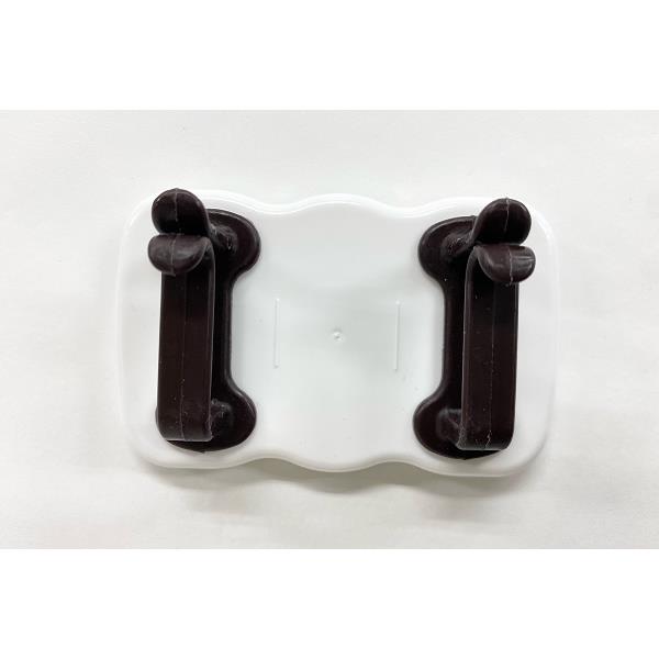 輪ゴムフック ツインタイプ マグネット付 8×5×奥行3cm (100円ショップ 100円均一 100均一 100均)