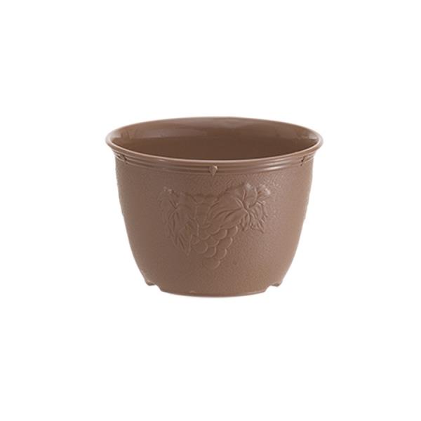 植木鉢 ビオラデコ チョコブラウン 5号（直径15．8×高さ10．7cm） (100円ショップ 100円均一 100均一 100均)