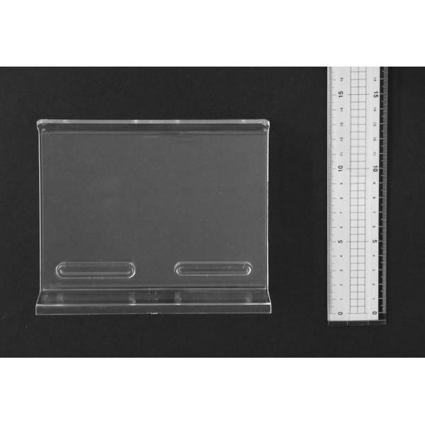 カタログスタンド クリア Mサイズ（15．2×4．8×高さ12．5cm） (100円ショップ 100円均一 100均一 100均)