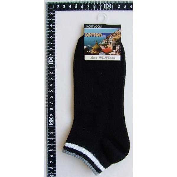 靴下 綿混 ライン くるぶし丈 メンズサイズ（25〜27cm） ［色指定不可］ (100円ショップ 100円均一 100均一 100均)