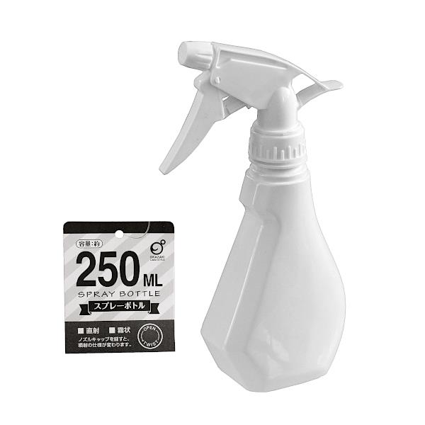 スプレーボトル ホワイト 容量250ml (100円ショップ 100円均一 100均一 100均)