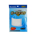 ガーゼマスク 大人用 9.5×13.5cm 2枚入 (100円ショップ 100円均一 100均一 100均)