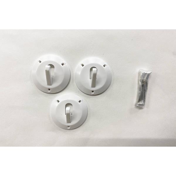 インテリアフック 内壁用 ピン付 直径3×奥行1.5cm 3個入 (100円ショップ 100円均一 100均一 100均)