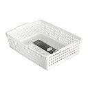 ストックバスケット ウィンディー520 ホワイト A4サイズ収納可 35.2×25.4×高さ9.3cm