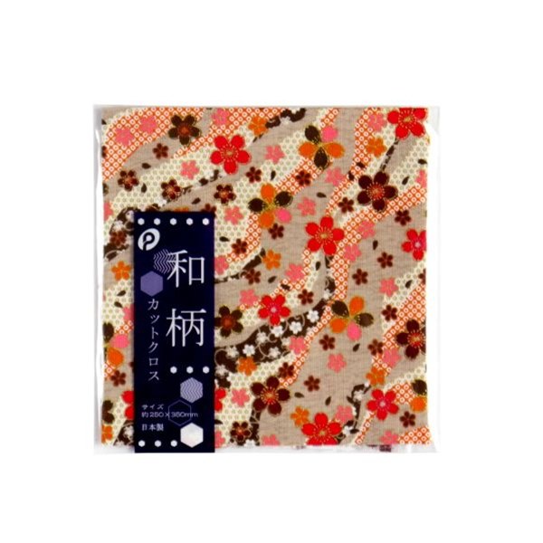 布 綿 和柄 25×35cm ［色柄指定不可］ (100円ショップ 100円均一 100均一 100均)