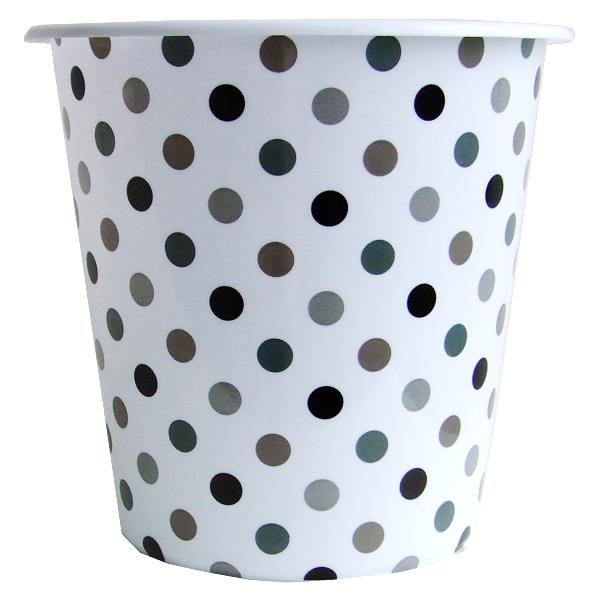 ゴミ箱 TRASH BASKET 水玉柄 直径22.7×高さ21.5cm ［色指定不可］