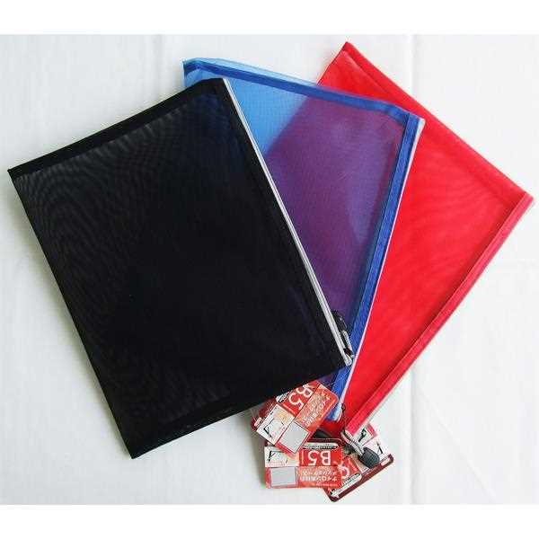 メッシュケース ナイロン糸 B5サイズ収納可 29×22cm ［色指定不可］ (100円ショップ 100円均一 100均一 100均)