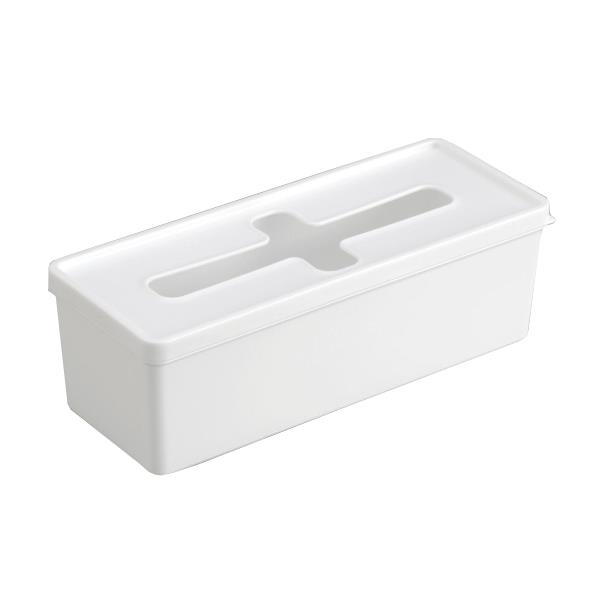 プルアウトボックス ホワイト ロングサイズ(8.5×21.4×高さ7.1cm) (100円ショップ 100円均一 100均一 100均)