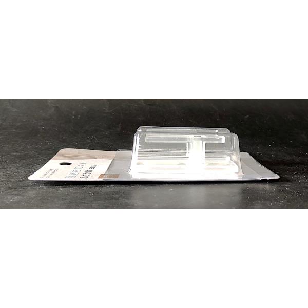 透明ふさかけ 粘着タイプ 2×6.4×奥行2.2cm 2個入 (100円ショップ 100円均一 100均一 100均)