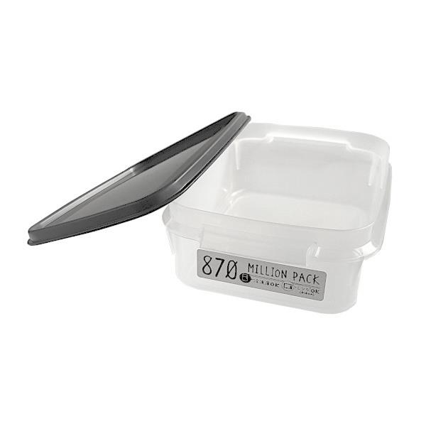 保存容器 ミリオンパック 浅型 アースカラー 容量870ml ［色指定不可］ (100円ショップ 100円均一 100均一 100均)