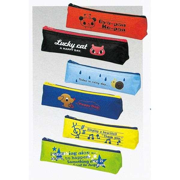 ソフトペンケース 6×20×マチ4cm ［色柄指定不可］ (100円ショップ 100円均一 100均一 100均)