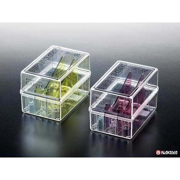 すっきりカードケース 仕切り2枚付 10.6×7×高さ7.1cm ［色指定不可］ (100円ショッ...