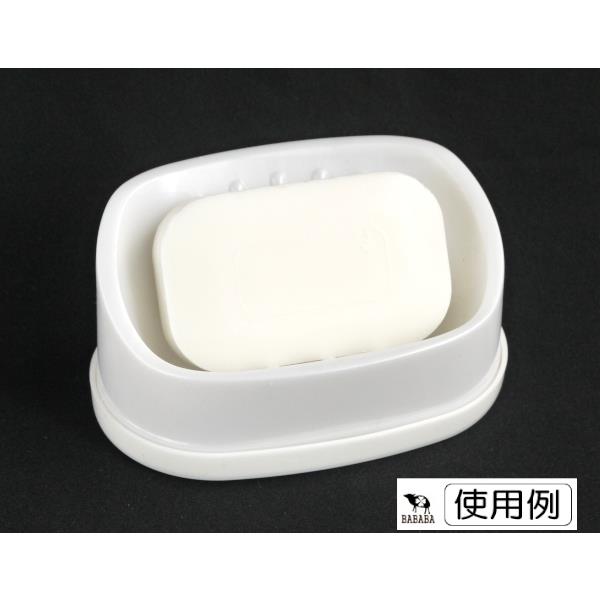 タテ置き石けん台 angee ホワイト 11.9×7.6×高さ5.6cm (100円ショップ 100円均一 100均一 100均)