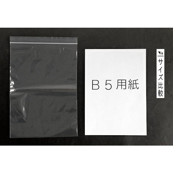 チャック付収納袋 B5サイズ収納可 28×20cm 10枚入 (100円ショップ 100円均一 100均一 100均)