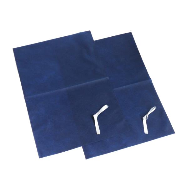 不織布バッグ Lサイズ(60×42cm) リボン付 2枚入 ［色指定不可］ (100円ショップ 100円均一 100均一 100均)