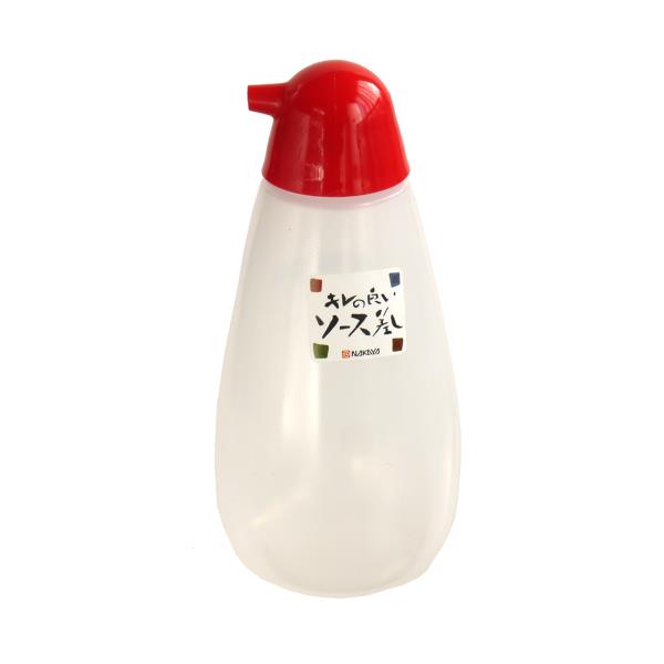 キレのよいソース差し レッド 容量340ml (100円ショップ 100円均一 100均一 100均)