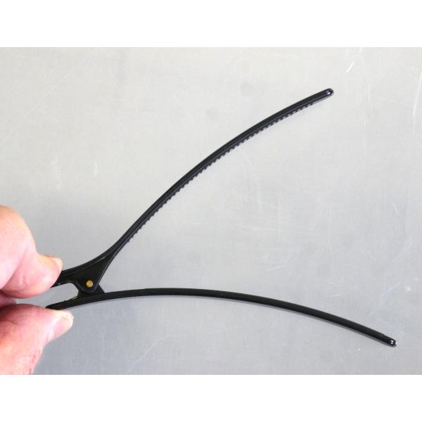 ヘアクリップ 静電気防止 12cm 2個入 (100円ショップ 100円均一 100均一 100均)