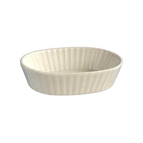 ミニグラタン皿 ブランカ 陶器製 8.6×12×高さ3cm (100円ショップ 100円均一 100均一 100均)