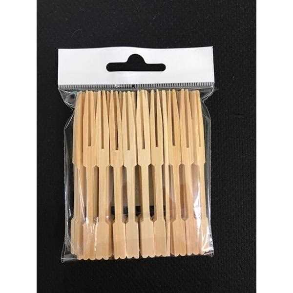 竹フォーク グルメ 9cm 50本入 (100円ショップ 100円均一 100均一 100均)