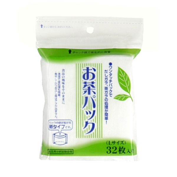 お茶パック　大　マチ付　32枚入（袋チャック付）