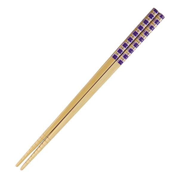 箸 22．5cm スベリ止め付 格子 (100円ショップ 100円均一 100均一 100均)
