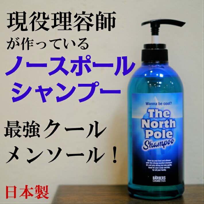 ノースポールシャンプー 720ml 北極が頭にクール！！男性用 クールシャンプー　爽快感 フケや痒みを防ぐ アミノ酸系シャンプー 頭皮にも優しい　メンズ 頭皮ケア かゆみ ふけ サロン 清涼感 ミント 現役 理容師 スポーツ 汗 ジム 頭皮 スカルプケア 頭皮 臭い