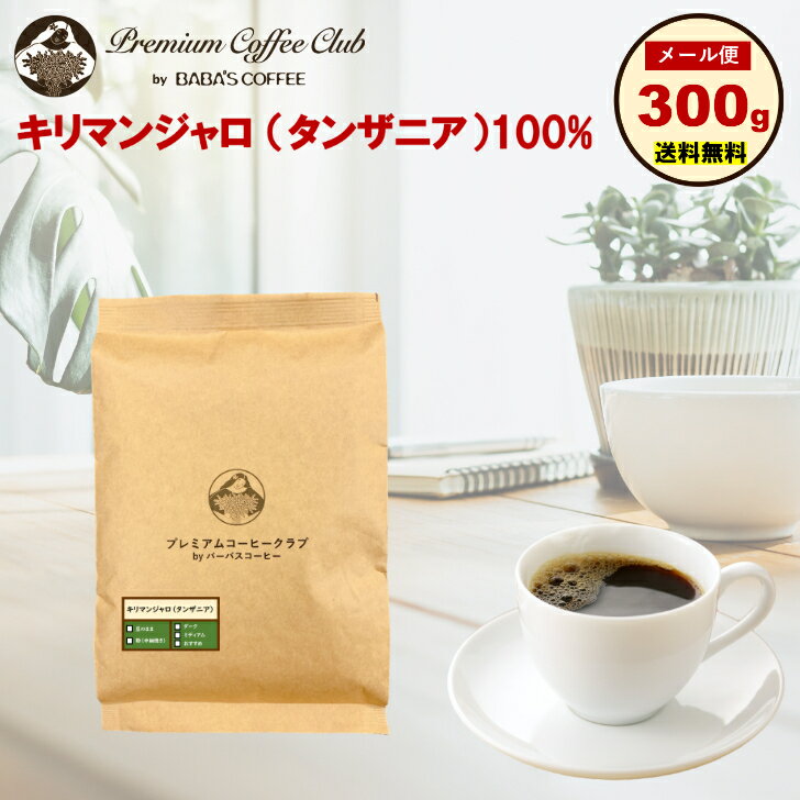 キリマンジャロ（タンザニア AA）100% レギュラーコーヒー 300g 約30杯 コーヒー豆 キリマン aa 豆 粉 焼きたて 最高鮮度お試し用 焙煎工場直送！買い回り ポイント消化 送料無料！メール便利用