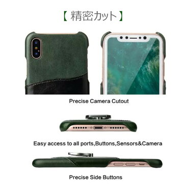 在庫sale iPhone 12ケース iPhone 11 iPhone Xs カバー リング 360度回転 スタンド機能 カード収納 iPhone Xケース 軽量デザイン 背面カバー 本牛革 リング付き 横置き 高品質 落下防止 片手操作 個性的 背面リングケース 片手持ち 本革レザーケース アイフォン 7/8