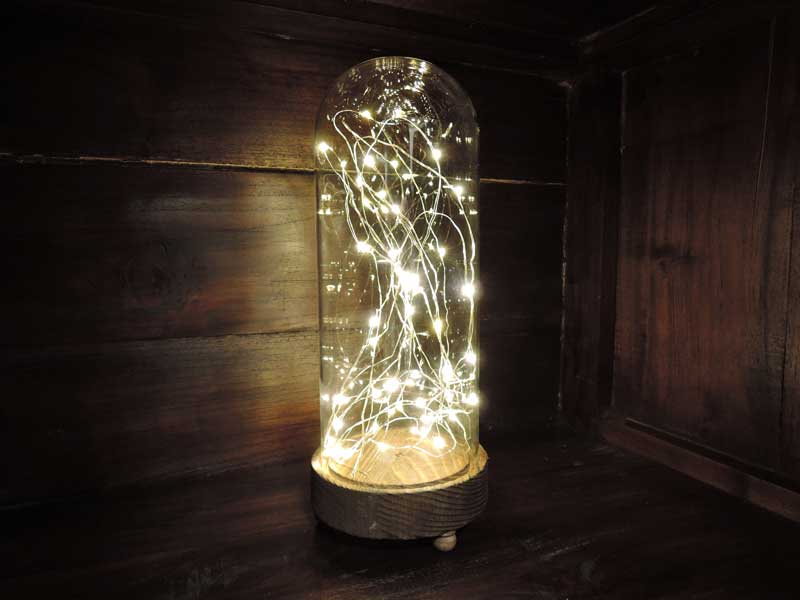 LED ガラスドーム ハイ L スタンドライト テーブルランプ ガラスケース 照明 おしゃれ 大人 インテリア アンティーク アジアン雑貨