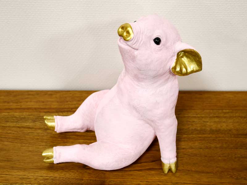 プリティピッグ ぶた 豚 置物 かわいい ピンク ゴールド 金 おしゃれ オブジェ 大人 アンティーク モダン ナチュラル インテリア雑貨