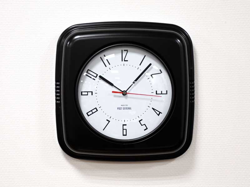 メタル ビンテージデザイン ウォールクロック ブラック 黒 ミリタリー アーミー ウォールクロック 掛け..