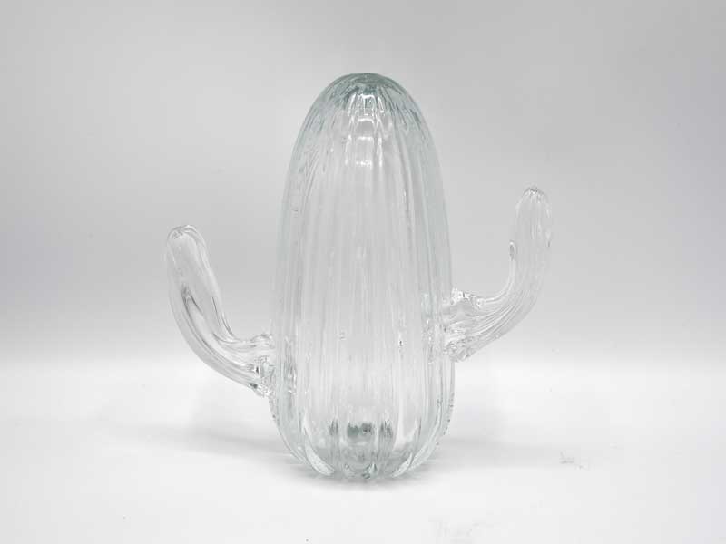 クリア カクタス L ガラス オーナメント サボテン ペーパー ウェイト オブジェ 置物 大人 キレイ おしゃれ かっこいい モダン インテリア 北欧 アジアン雑貨