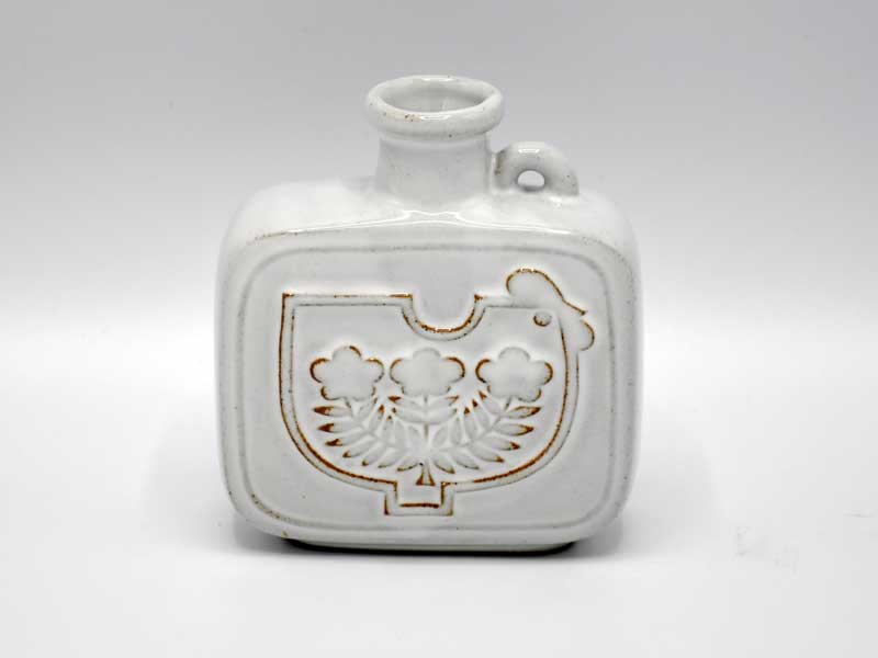 セラミック スクエアベース ホワイト 鳥 スクエア 四角 ベース 置物 一輪挿し 花器 花瓶 おしゃれ 陶器 オブジェ ディスプレイ アンティーク クラシック レトロ アジアン インテリア 北欧