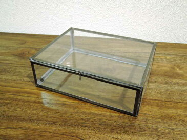 ガラスコレクションボックス S ジュエリーケース ガラス インテリア アジアン雑貨 アンティーク おしゃれ アイアン インテリア アジアン雑貨