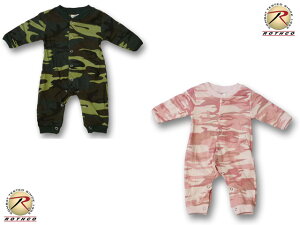 ROTHCO BABY CAMO 長袖ロンパース【ミリタリー＆アウトドアブランド ロスコ 子供服】【売れ筋】ベビー服迷彩柄 衣装 キッズダンス　CAMO ロンパス ギフト 出産祝い 子供服　男の子 女の子 可愛い 子供サイズ カバーオール プチプラ ベビ服