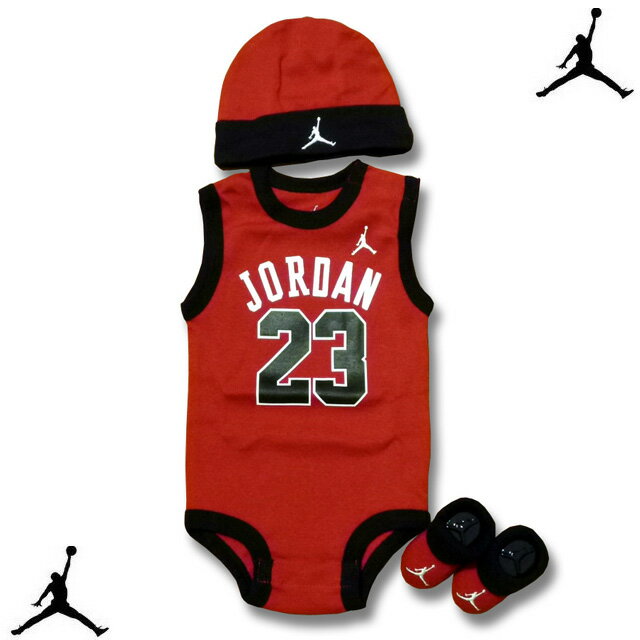 ベビージョーダン JORDAN BRAND JORDAN 23 ジャージ ロンパース 3点セットJORDAN BRAND ジョーダンブランド ベビー服 エアジョーダン　BABY AIR JORDAN AIRJORDAN ベビ服 BABYJORDAN 売れ筋 出産祝いナイキ ギフト ラッピング