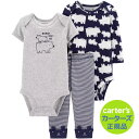 【残り3Mのみ】カーターズ 【Carter's】人気のボディースーツも入った便利でお得な3点セット（Mommy Loves Me）コットンオール 出産祝い ボディースーツ パンツ ロンパース 男の子　ボーイ