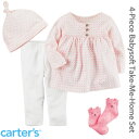 カーターズ ベビー服 女の子 カーターズ 【Carter's】おウチ用にもギフトにもオススメ♪便利でお得な4点セット（テイクミーホーム）出産祝いオールシーズン 女の子 ギフトセット （0322SS50 07mas20)