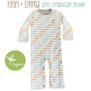 Finn + Emma【フィン&エマ】100%オーガニックこだわりの高品質横開きカバーオール(Scooter デザイン)【0921SSFI】0322SS50 07mas15