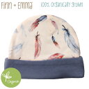 Finn + Emma【フィン&エマ】100%オーガニックコットン製ハット(Feather デザイン) 【0921SSFI】0322SS50
